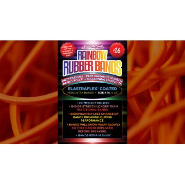 Joe Rindfleisch Size 16 Rainbow Rubber Bands (Orange) 