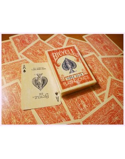 Jeu Bicycle Faded Deck Rouge